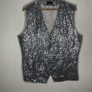 Silver Sparkly Vest One Size